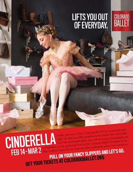 Colorado Ballet Cinderella advertising poster