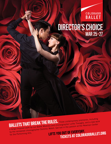 Colorado Ballet Director's Choice advertising poster