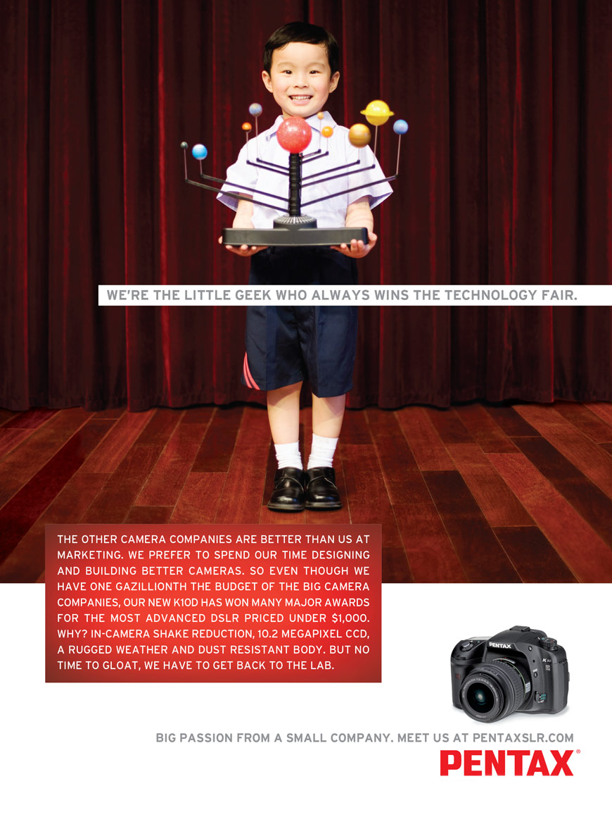 Pentax Print Ad "Little Geek"