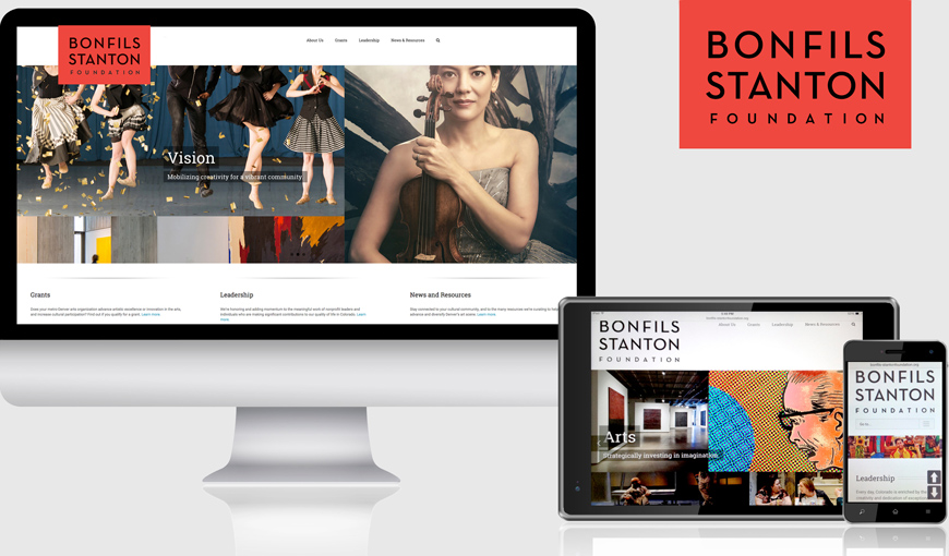 Bonfils-Stanton Foundation redesigned logo and website