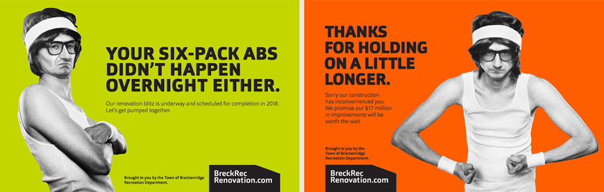Post for the "Breck Rec" Breckenridge Recreation Department campaign